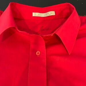 Solid Red Size 14 Wrinkle-free Foxcroft Dress Shirt